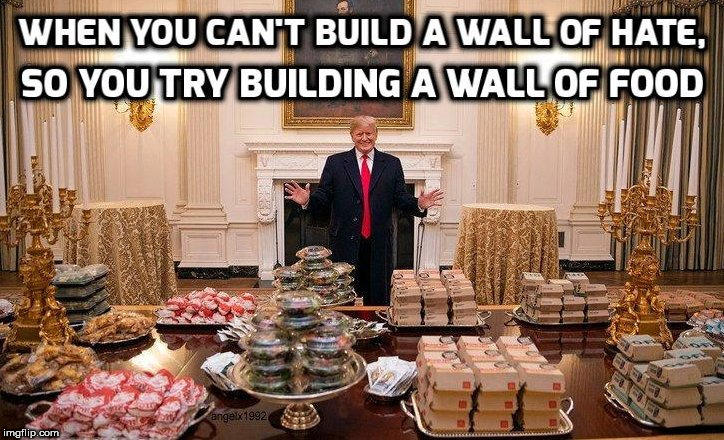 image tagged in clemson,white house,mcdonalds,donald trump the clown,trump wall,fast food | made w/ Imgflip meme maker