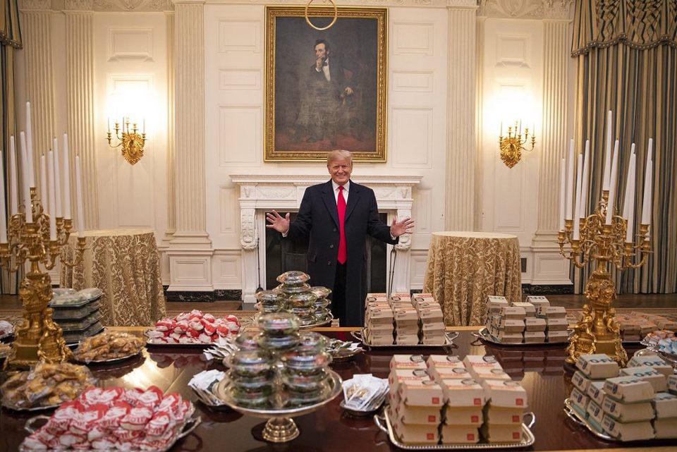 Trump Fast Food Dinner Blank Meme Template