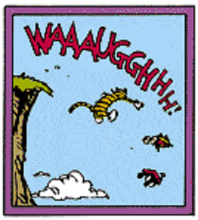 Calvin and Hobbes crashing wagon Blank Meme Template