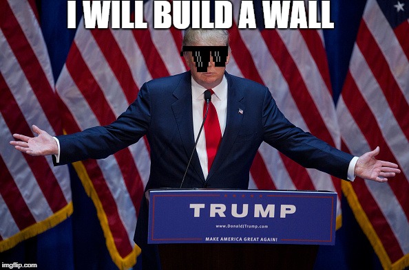 Trump Bruh | I WILL BUILD A WALL | image tagged in trump bruh | made w/ Imgflip meme maker