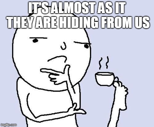 hmm | IT'S ALMOST AS IT THEY ARE HIDING FROM US | image tagged in hmm | made w/ Imgflip meme maker