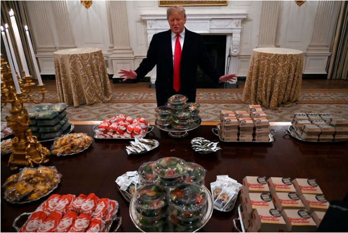 High Quality Trump orders fastfood to the White House. Blank Meme Template