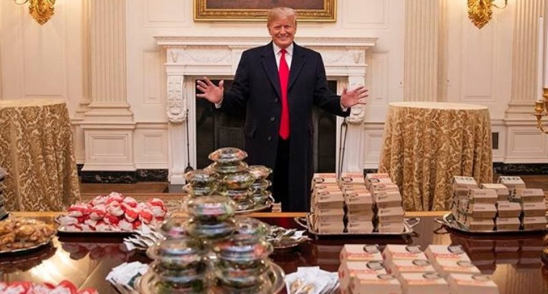 Trump hamburgers Fast food Blank Meme Template