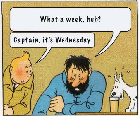 Tintin and Captain Haddock Blank Meme Template