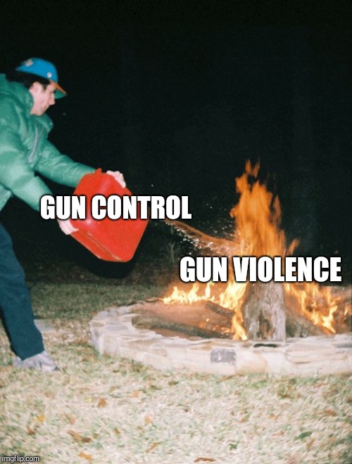 Fuel on fire | GUN CONTROL; GUN VIOLENCE | image tagged in fuel on fire | made w/ Imgflip meme maker
