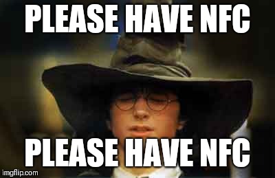 Harry Potter sorting hat | PLEASE HAVE NFC; PLEASE HAVE NFC | image tagged in harry potter sorting hat | made w/ Imgflip meme maker