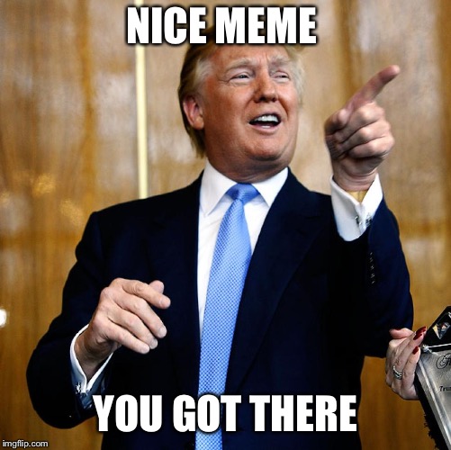 Donal Trump Birthday | NICE MEME YOU GOT THERE | image tagged in donal trump birthday | made w/ Imgflip meme maker