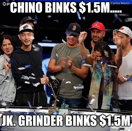 CHINO BINKS $1.5M..... JK. GRINDER BINKS $1.5M | made w/ Imgflip meme maker