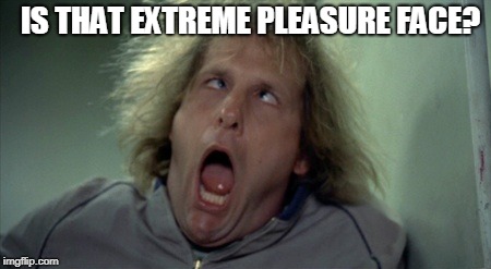 Scary Harry Meme | IS THAT EXTREME PLEASURE FACE? | image tagged in memes,scary harry | made w/ Imgflip meme maker