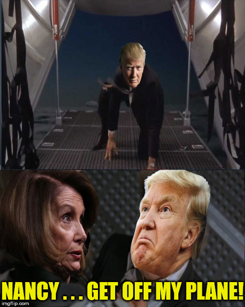 No Trip for you Nancy | NANCY . . . GET OFF MY PLANE! | image tagged in memes,air force one,donald trump,nancy pelosi,politics | made w/ Imgflip meme maker