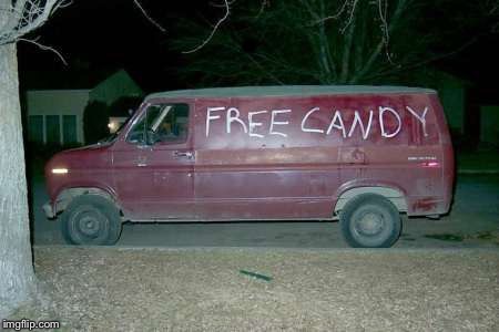 Free candy van | . | image tagged in free candy van | made w/ Imgflip meme maker