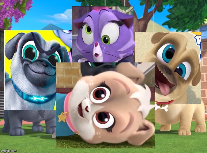 Dummy Dog Pals | image tagged in puppy dog pals | made w/ Imgflip meme maker