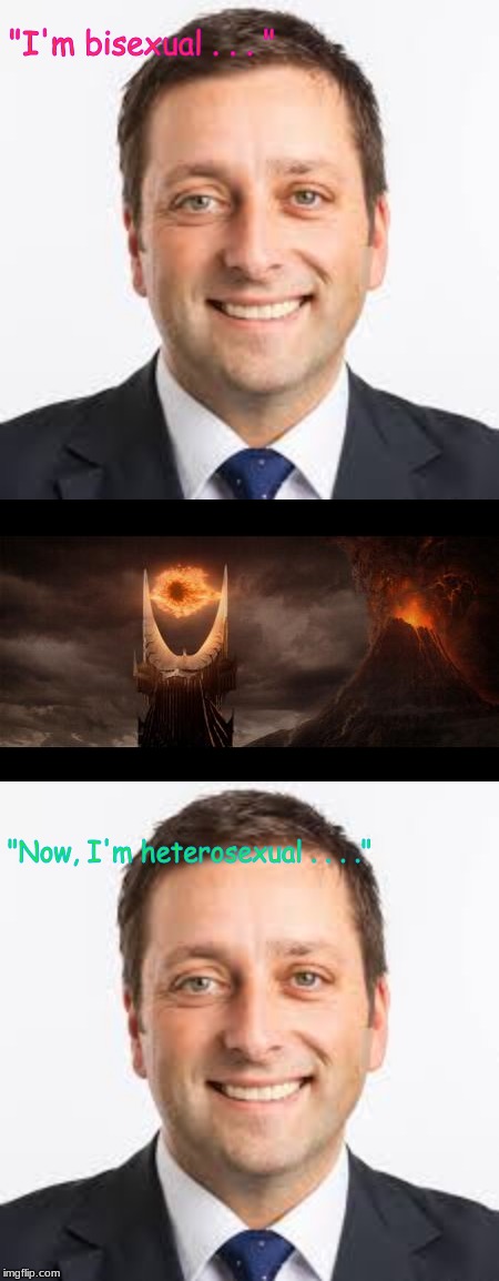 A light meme and a Christian meme, at the same time.  | "I'm bisexual . . . "; "Now, I'm heterosexual . . . ." | image tagged in memes,eye of sauron | made w/ Imgflip meme maker