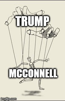Puppet master | TRUMP; MCCONNELL | image tagged in puppet master | made w/ Imgflip meme maker