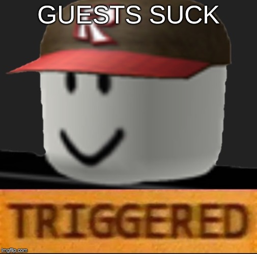 Roblox Triggered | GUESTS SUCK | image tagged in roblox triggered | made w/ Imgflip meme maker