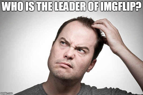 confused | WHO IS THE LEADER OF IMGFLIP? | image tagged in confused | made w/ Imgflip meme maker