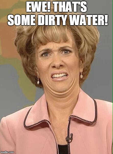 Eww | EWE! THAT'S SOME DIRTY WATER! | image tagged in eww | made w/ Imgflip meme maker