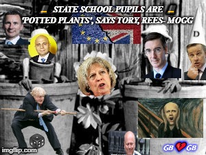 🎩  STATE SCHOOL PUPILS ARE 🎩 'POTTED PLANTS', SAYS TORY, REES- MOGG; 🇬🇧💔🇬🇧 | image tagged in flower pot tories | made w/ Imgflip meme maker