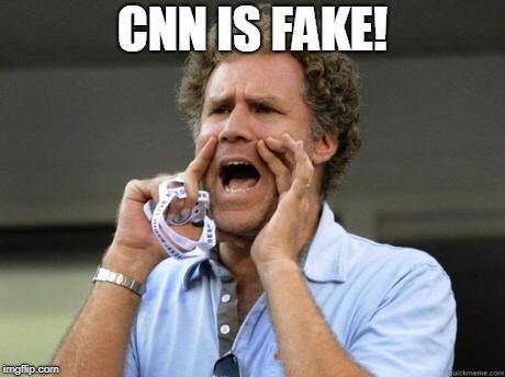 Yelling | CNN IS FAKE! | image tagged in yelling | made w/ Imgflip meme maker