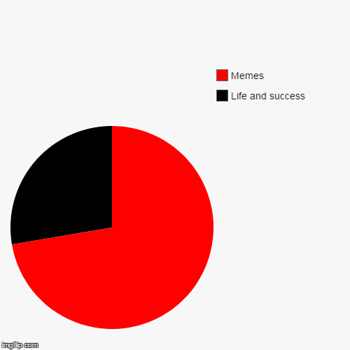 | Life and success , Memes | image tagged in funny,pie charts | made w/ Imgflip chart maker