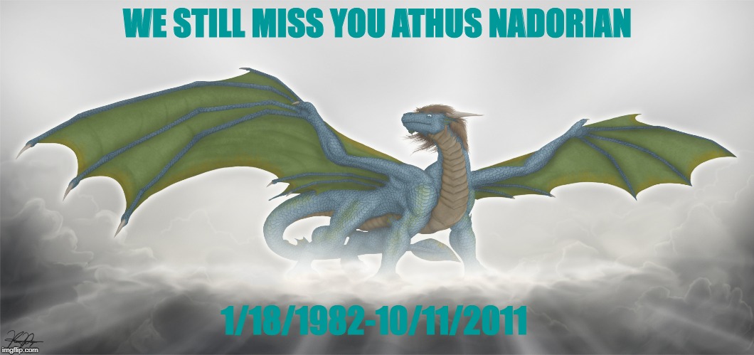 Happy Birthday Athus Nadorian! | WE STILL MISS YOU ATHUS NADORIAN; 1/18/1982-10/11/2011 | image tagged in athus nadorian,rip,scalie,furrie,remember,sad | made w/ Imgflip meme maker