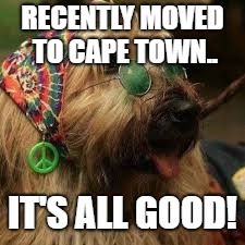 RECENTLY MOVED TO CAPE TOWN.. IT'S ALL GOOD! | made w/ Imgflip meme maker