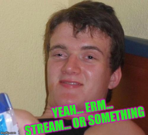 10 Guy Meme | YEAH... ERM... STREAM... OR SOMETHING | image tagged in memes,10 guy | made w/ Imgflip meme maker