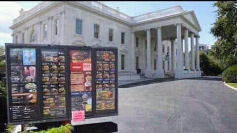 white house drive-thru Blank Meme Template