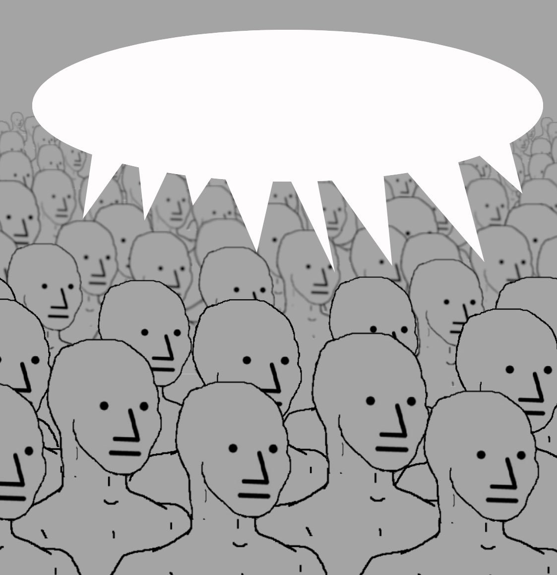 Npc crowd meme