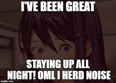I'VE BEEN GREAT STAYING UP ALL NIGHT! OML I HERD NOISE | made w/ Imgflip meme maker