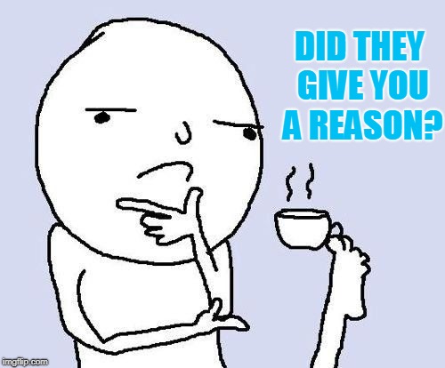 hmm | DID THEY GIVE YOU A REASON? | image tagged in hmm | made w/ Imgflip meme maker
