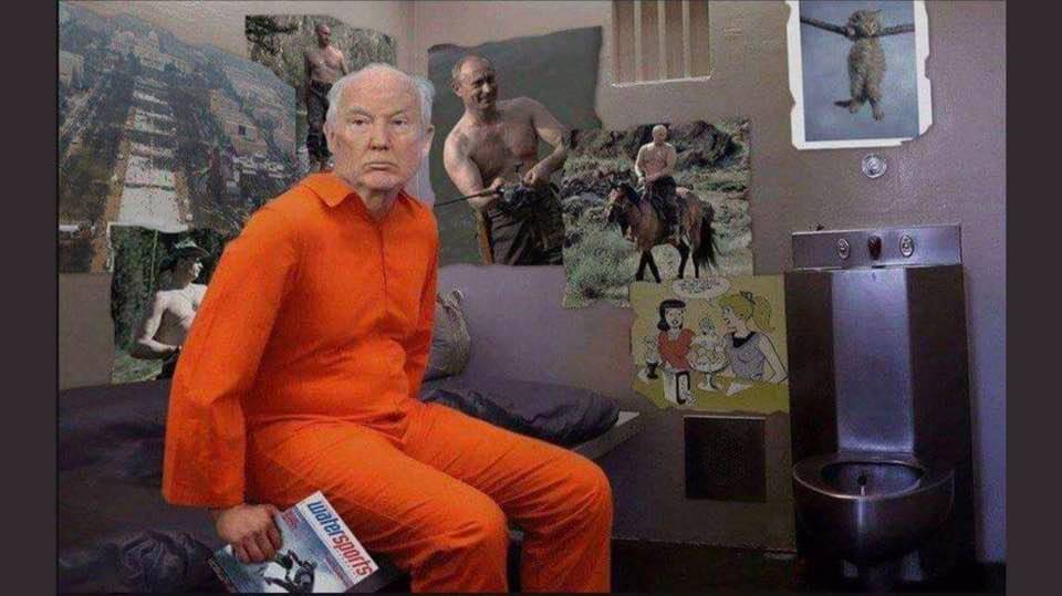 High Quality Trump jail cell Blank Meme Template