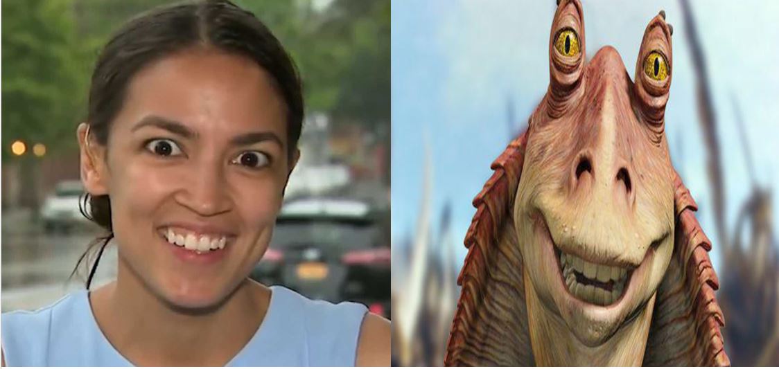 aoc is jar jar binks Blank Meme Template