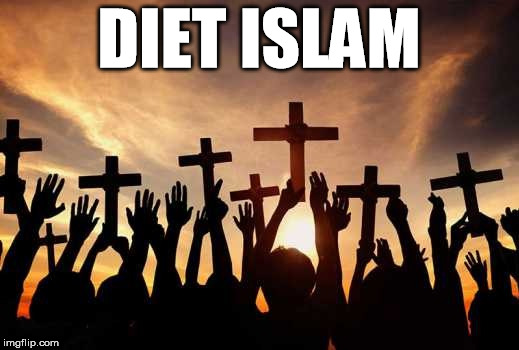 Christianity | DIET ISLAM | image tagged in christians,terrorists,nazis,maga,mike pence,donald trump | made w/ Imgflip meme maker