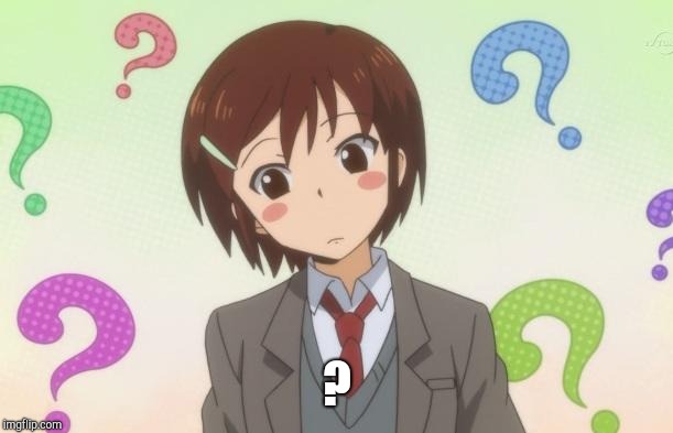 anime question | ? | image tagged in anime question | made w/ Imgflip meme maker