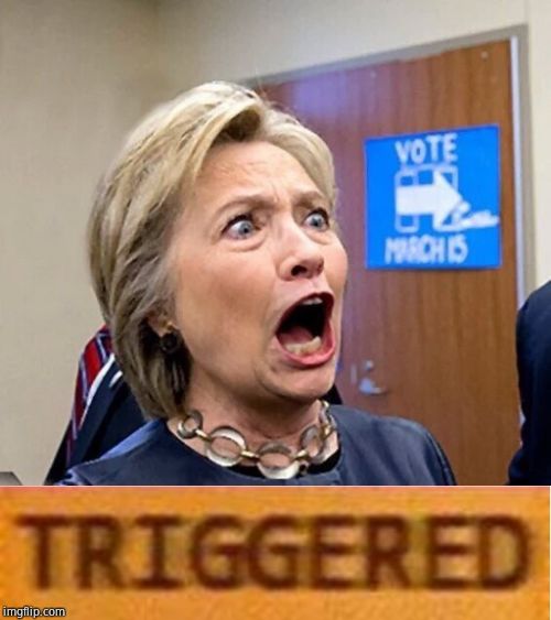 Hillary Triggered | image tagged in hillary triggered | made w/ Imgflip meme maker