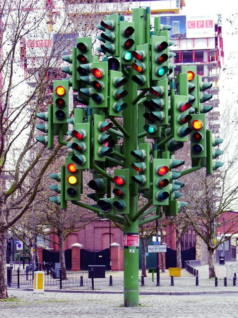 Traffic Light tree Blank Meme Template