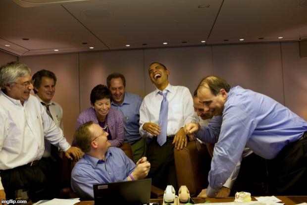 obama laughing | image tagged in obama laughing | made w/ Imgflip meme maker