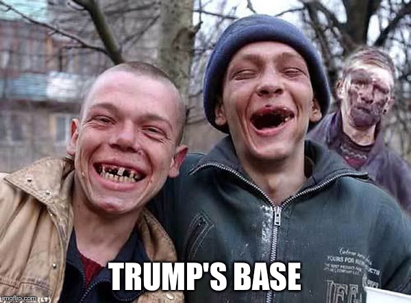Toothless Redneck | TRUMP'S BASE | image tagged in toothless redneck | made w/ Imgflip meme maker