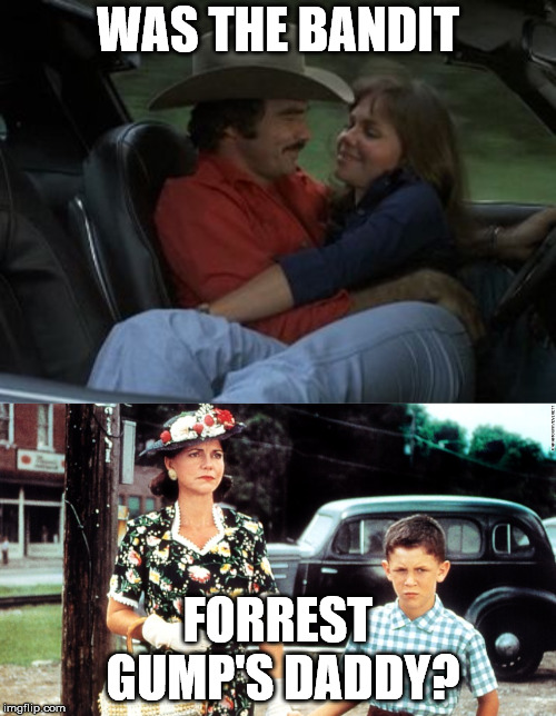 Just another of life's unanswered questions. | WAS THE BANDIT; FORREST GUMP'S DADDY? | image tagged in bert and sally,forrest gump | made w/ Imgflip meme maker
