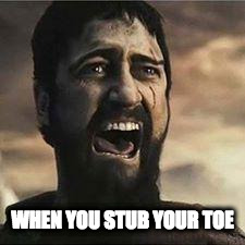So real, man
 | WHEN YOU STUB YOUR TOE | image tagged in confused screaming,so real,stub toe | made w/ Imgflip meme maker