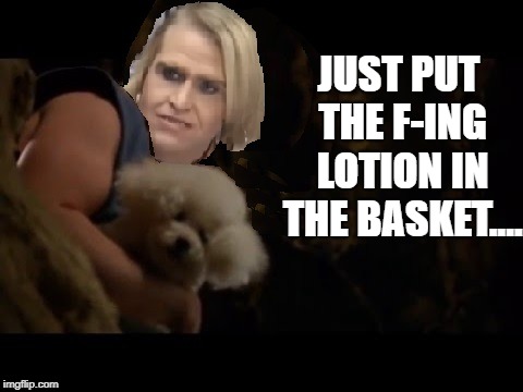 Silence of the Ma'am | JUST PUT THE F-ING LOTION IN THE BASKET.... | image tagged in gamestop | made w/ Imgflip meme maker