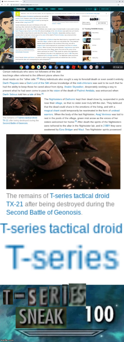 Stor Wors | image tagged in t-series,star wars | made w/ Imgflip meme maker