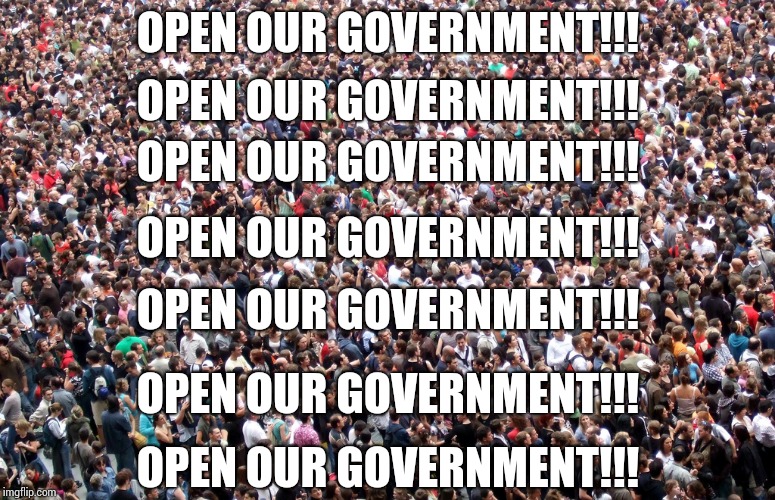 NOW!!! | OPEN OUR GOVERNMENT!!! OPEN OUR GOVERNMENT!!! OPEN OUR GOVERNMENT!!! OPEN OUR GOVERNMENT!!! OPEN OUR GOVERNMENT!!! OPEN OUR GOVERNMENT!!! OPEN OUR GOVERNMENT!!! | image tagged in crowd of people,trump unfit unqualified dangerous,lock him up,trump traitor,memes,donald trump is an idiot | made w/ Imgflip meme maker