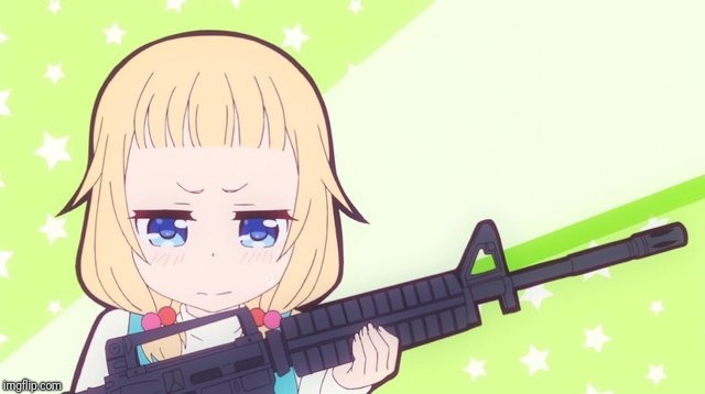 Anime gun | image tagged in anime gun | made w/ Imgflip meme maker
