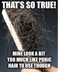 THAT’S SO TRUE! MINE LOOK A BIT TOO MUCH LIKE PUBIC HAIR TO USE THOUGH | made w/ Imgflip meme maker