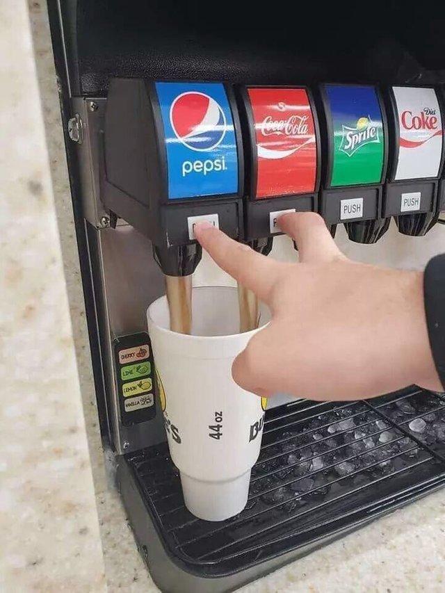 High Quality Double soda pour Blank Meme Template