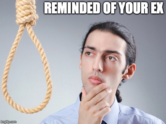 noose | REMINDED OF YOUR EX | image tagged in noose | made w/ Imgflip meme maker