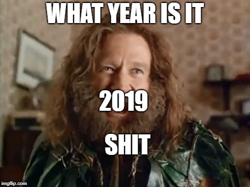 What Year Is It Meme | WHAT YEAR IS IT; 2019; SHIT | image tagged in memes,what year is it | made w/ Imgflip meme maker