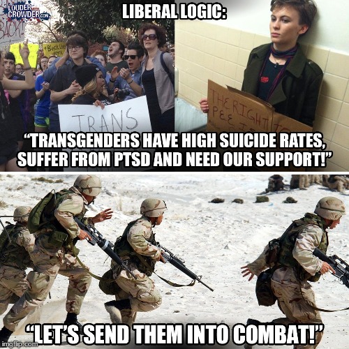 Credit to Steven Crowder | image tagged in politics,memes,transgender,military,steven crowder | made w/ Imgflip meme maker